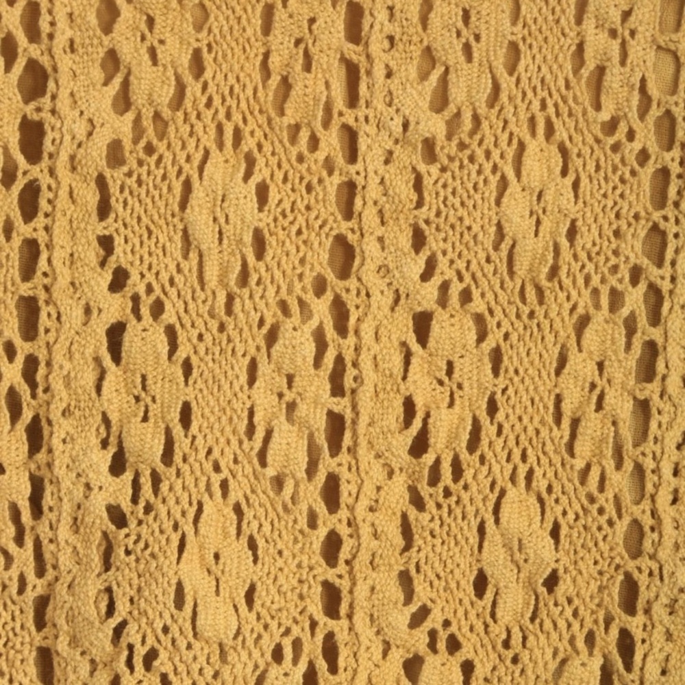 Jen's Pirate Booty X Free People mustard yellow cotton gauze crop top Sz. M - Picture 6 of 6